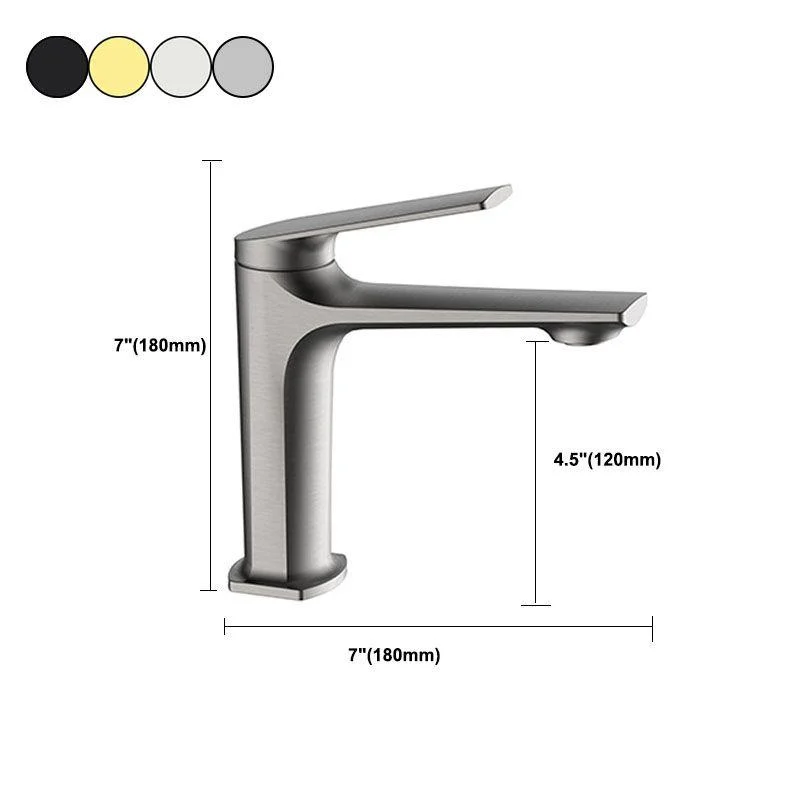 Modern Vessel Tap Brass Lever Handles Low Arc Basin Lavatory Tap -Bathlova