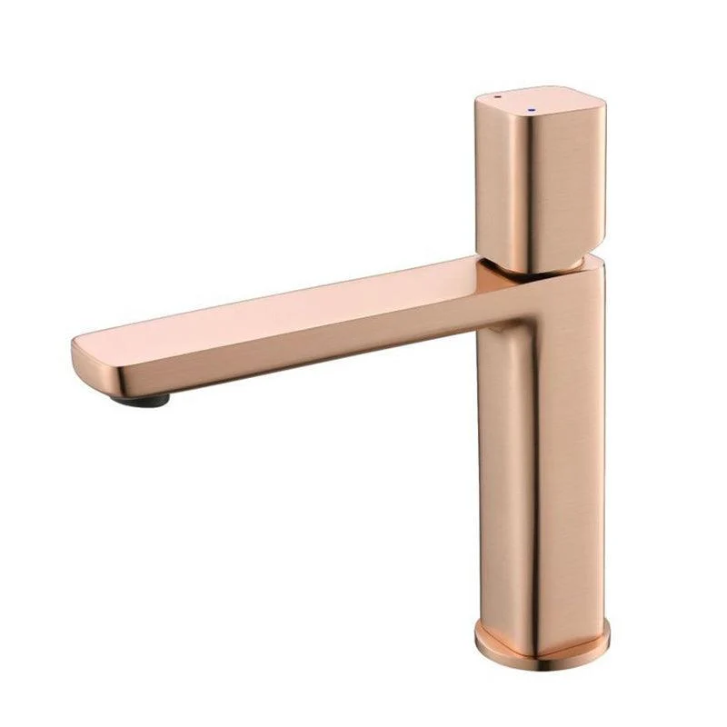 Modern Vessel Tap Brass Lever Handles Low Arc Bathroom Sink Tap -Bathlova