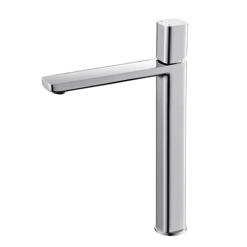 Modern Vessel Tap Brass Lever Handles Low Arc Bathroom Sink Tap -Bathlova