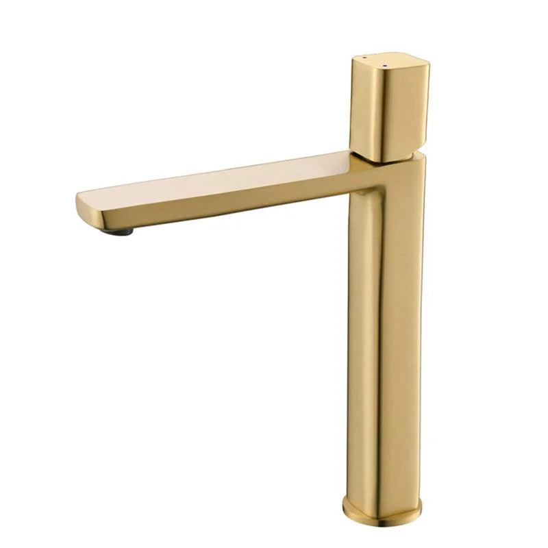 Modern Vessel Tap Brass Lever Handles Low Arc Bathroom Sink Tap -Bathlova