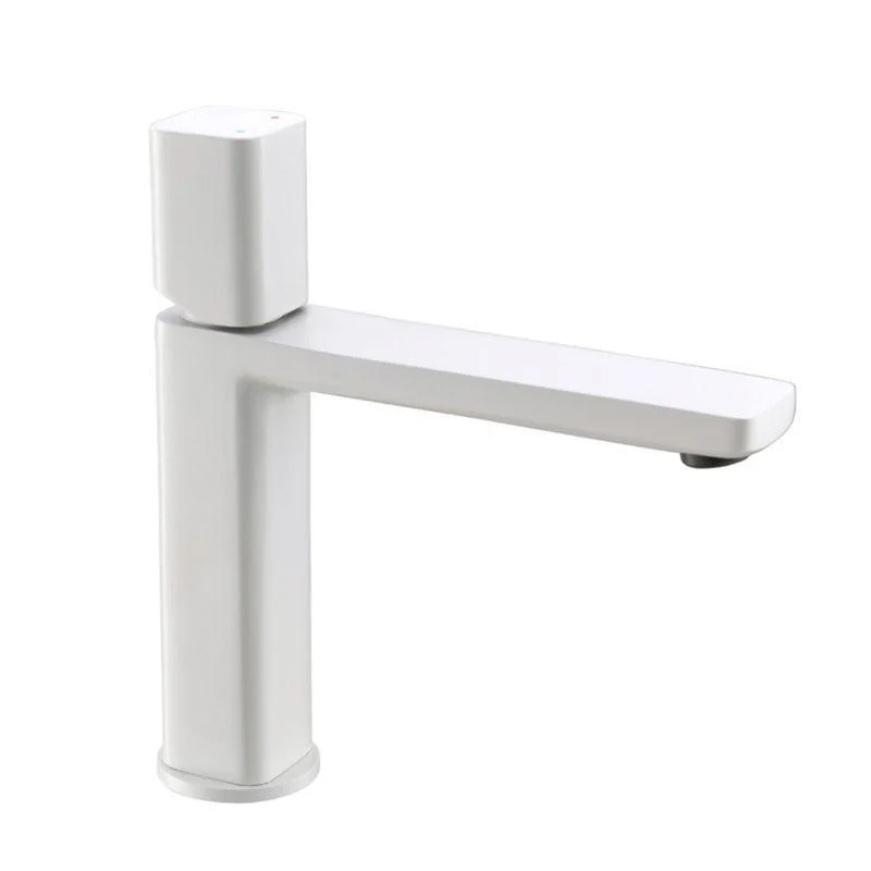 Modern Vessel Tap Brass Lever Handles Low Arc Bathroom Sink Tap -Bathlova