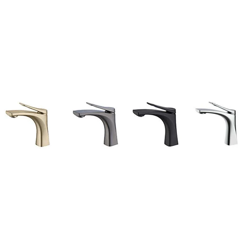 Modern Vessel Tap Brass Lever Handles Low Arc with Water Hose Bathroom Vessel Tap -Bathlova