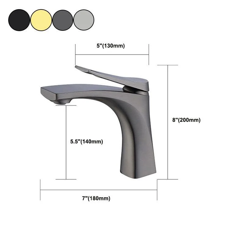 Modern Vessel Tap Brass Lever Handles Low Arc with Water Hose Bathroom Vessel Tap -Bathlova