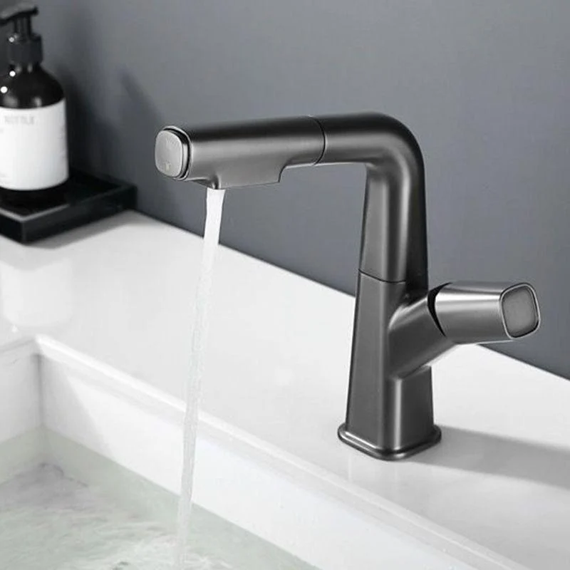 Modern Vessel Tap Brass Lever Handles Swivel Spout Bathroom Sink Tap -Bathlova