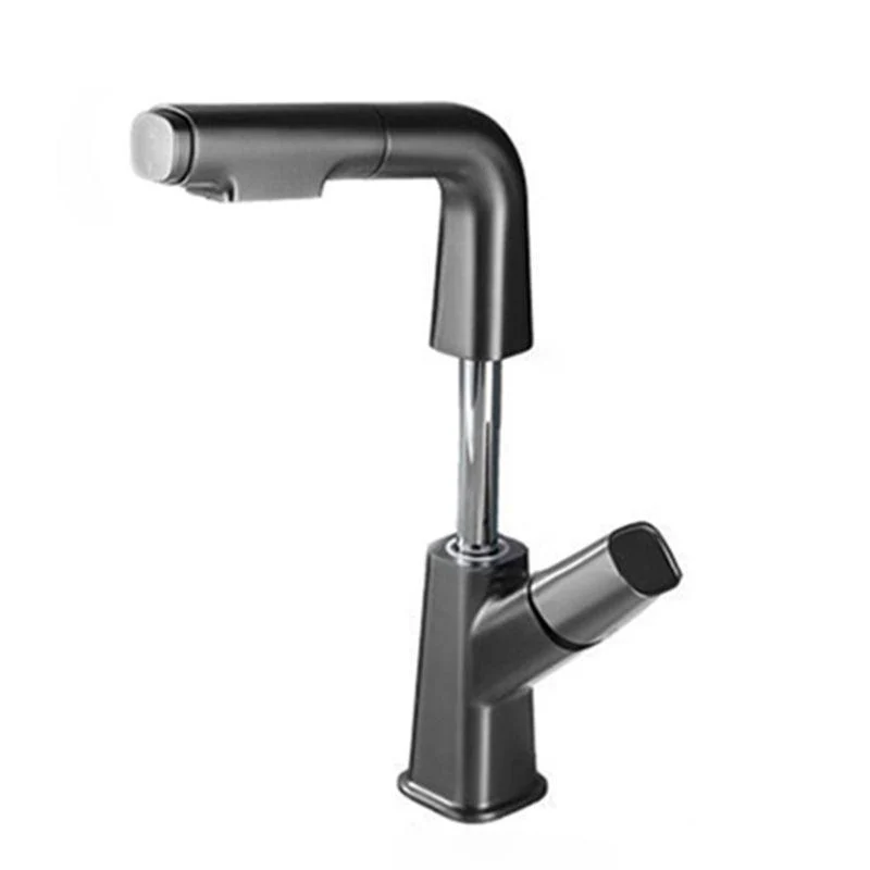 Modern Vessel Tap Brass Lever Handles Swivel Spout Bathroom Sink Tap -Bathlova