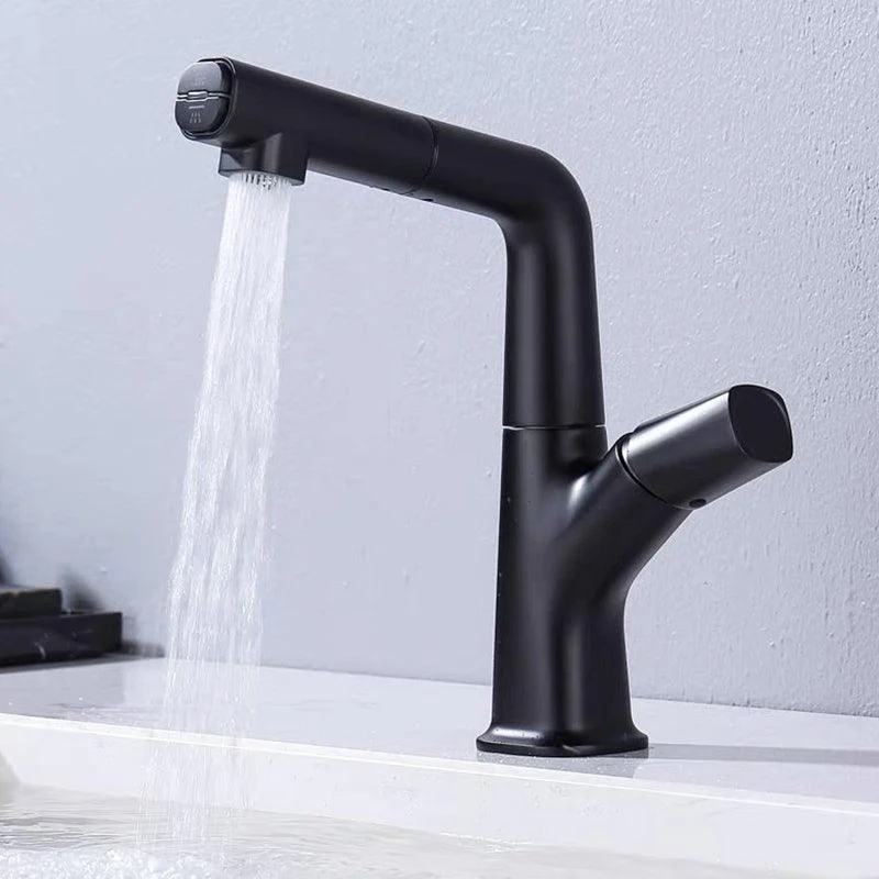 Modern Vessel Tap Brass Lever Handles Swivel Spout Bathroom Sink Tap -Bathlova