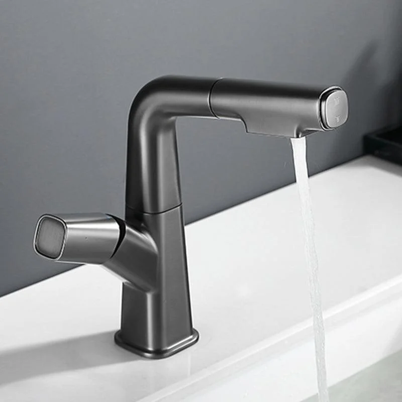 Modern Vessel Tap Brass Lever Handles Swivel Spout Vessel Sink Bathroom Tap -Bathlova