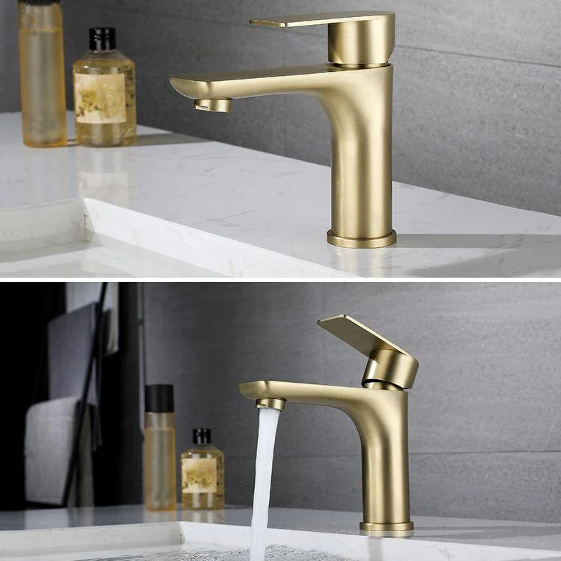 Modern Vessel Tap Copper Single Handle Low Arc Vessel Tap for Home -Bathlova