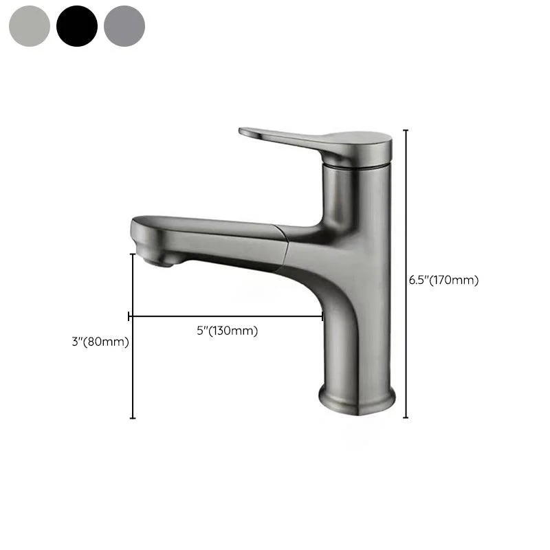 Modern Vessel Tap Copper Single Handle Retractable Vessel Tap -Bathlova