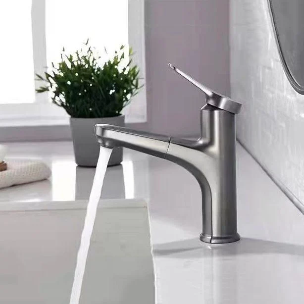 Modern Vessel Tap Copper Single Handle Retractable Vessel Tap -Bathlova