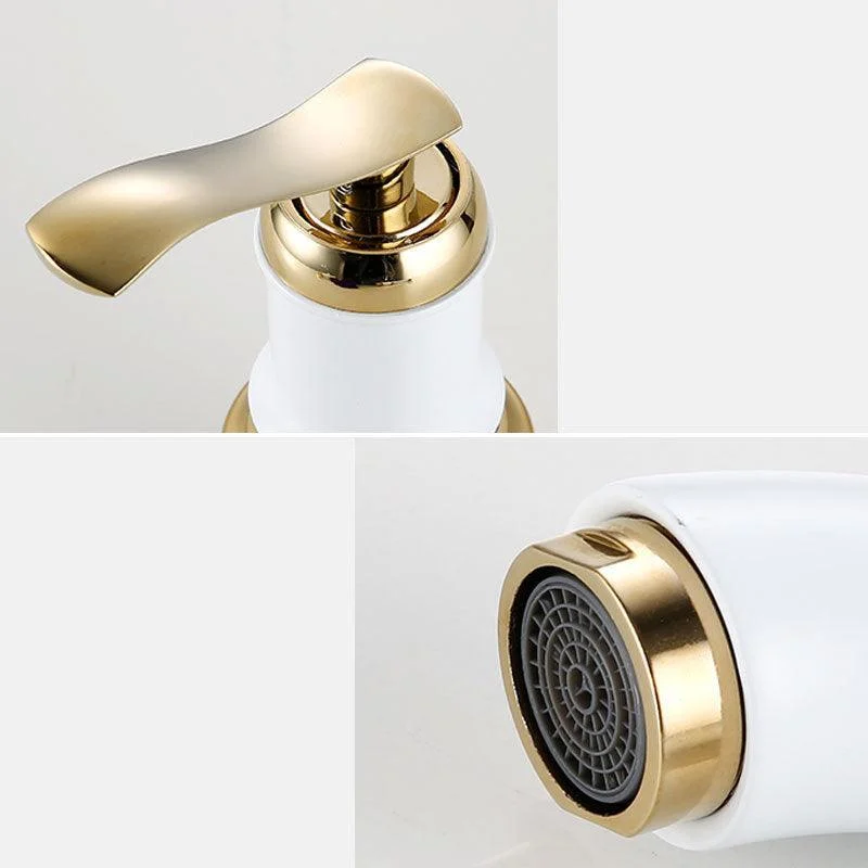 Modern Vessel Tap Metal Lever Handles Low Arc Vessel Tap for Home -Bathlova