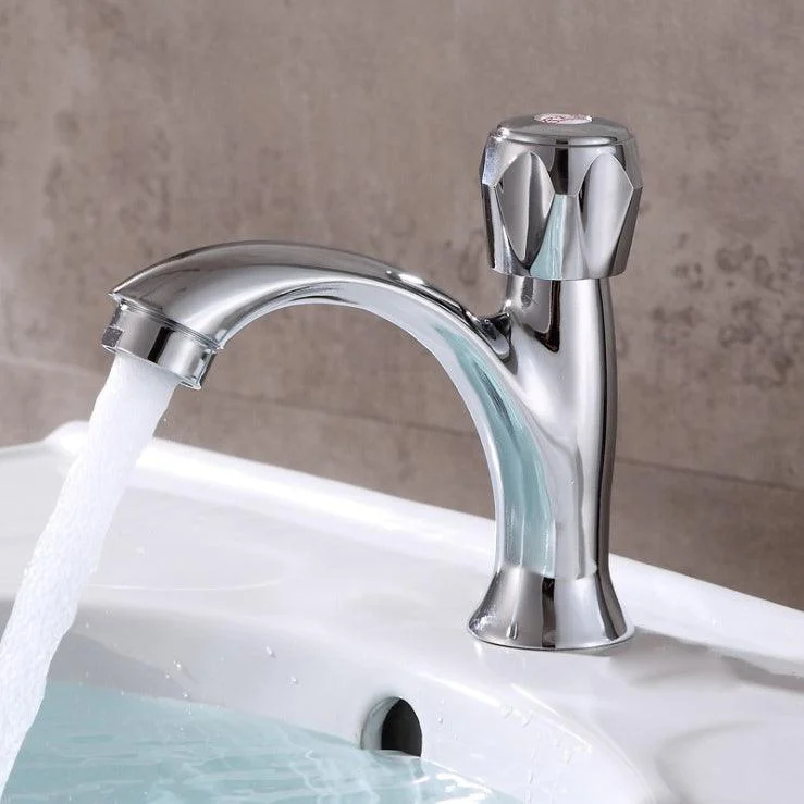 Modern Vessel Tap Stainless Steel Low Arc Basin Lavatory Tap -Bathlova