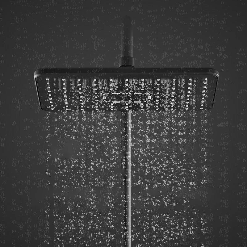 Modern Volume Control Shower Dual Shower Head Square Shower Tap with Massage Jets -Bathlova