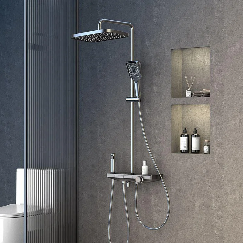 Modern Wall Mounted Adjustable Water Flow Shower Tap Shower Hose Shower System -Bathlova