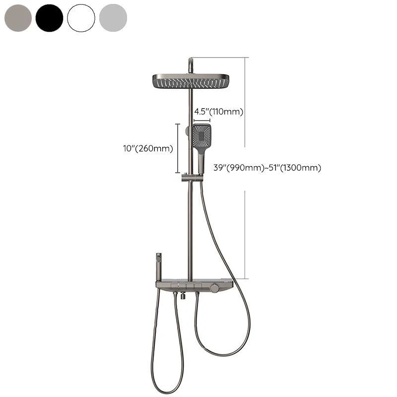 Modern Wall Mounted Adjustable Water Flow Shower Tap Shower Hose Shower System -Bathlova