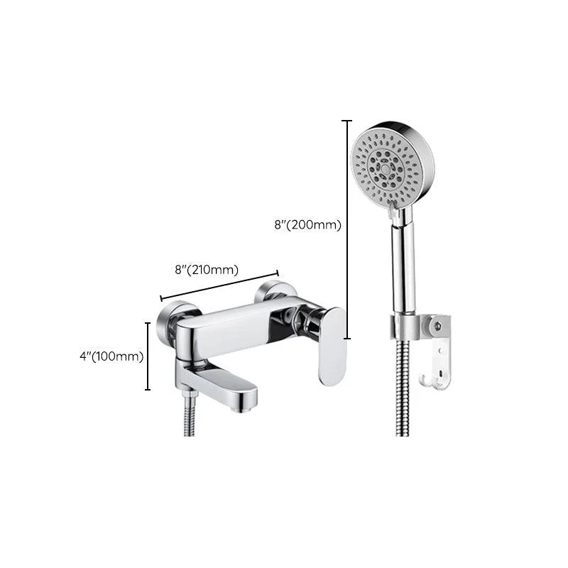 Modern Wall Mounted Bath Tap Trim Metal Single Handle Tub Tap Trim -Bathlova