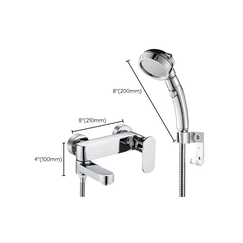 Modern Wall Mounted Bath Tap Trim Metal Single Handle Tub Tap Trim -Bathlova