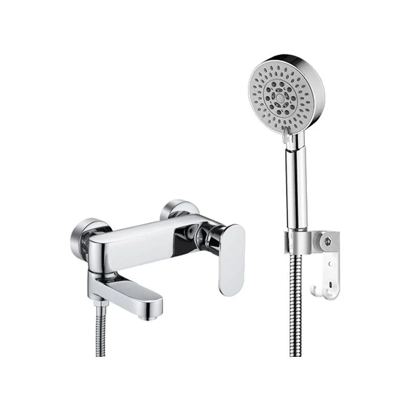 Modern Wall Mounted Bath Tap Trim Metal Single Handle Tub Tap Trim -Bathlova