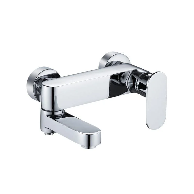 Modern Wall Mounted Bath Tap Trim Metal Single Handle Tub Tap Trim -Bathlova