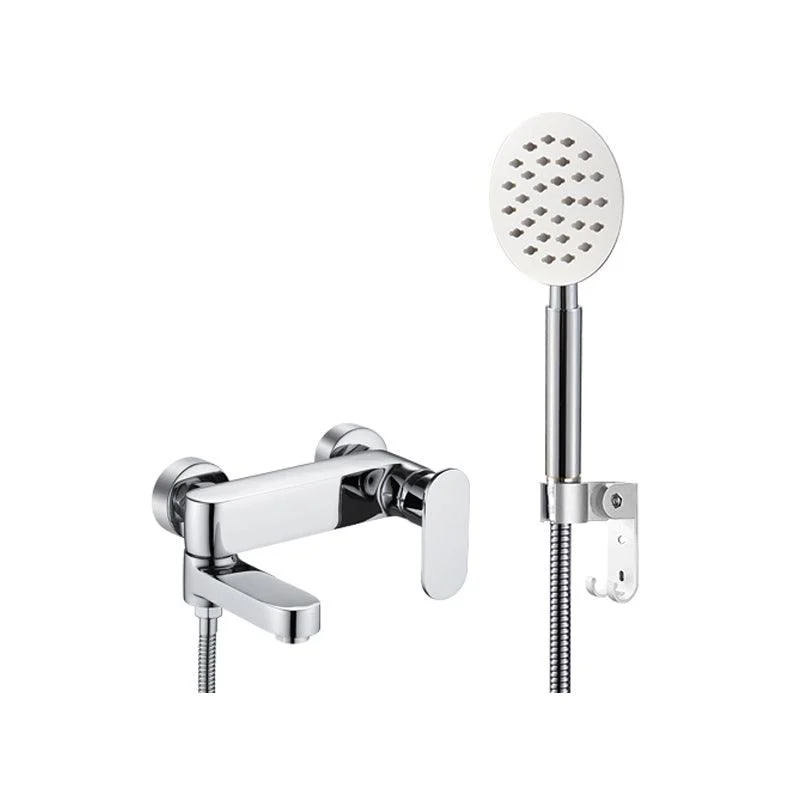 Modern Wall Mounted Bath Tap Trim Metal Single Handle Tub Tap Trim -Bathlova