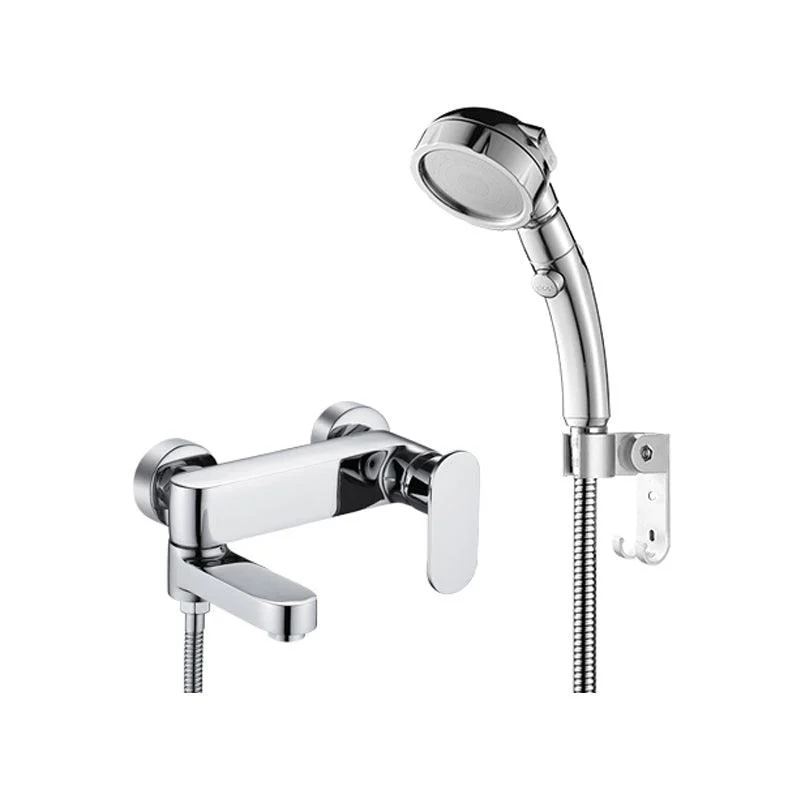 Modern Wall Mounted Bath Tap Trim Metal Single Handle Tub Tap Trim -Bathlova