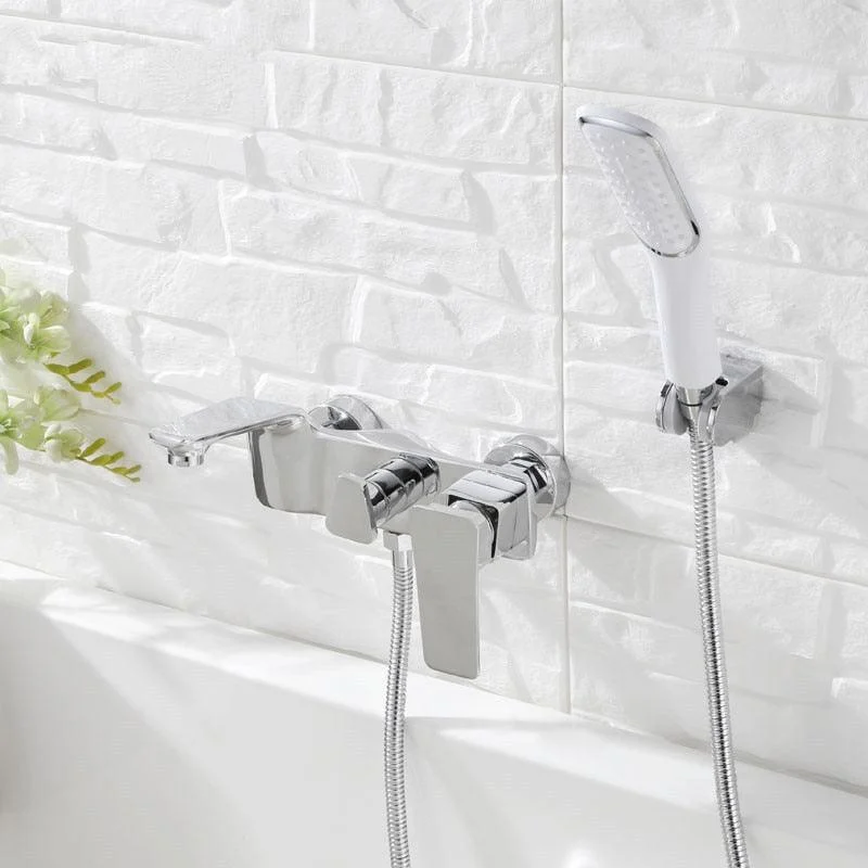 Modern Wall Mounted Bathroom Shower Tap with 3 Holes -Bathlova