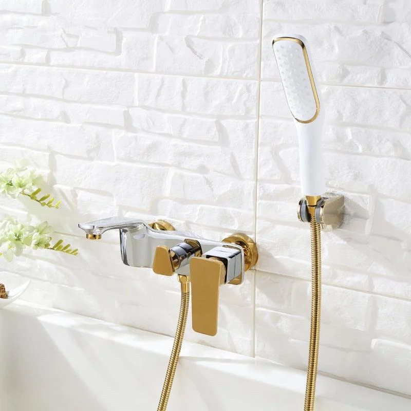 Modern Wall Mounted Bathroom Shower Tap with 3 Holes -Bathlova