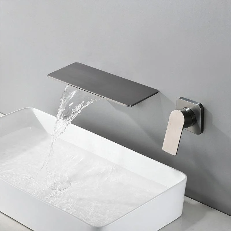 Modern Wall Mounted Bathroom Tap Waterfall Spout Vessel Sink Tap -Bathlova