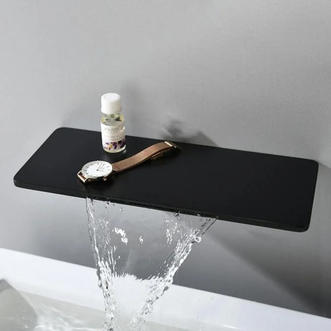 Modern Wall Mounted Bathroom Tap Waterfall Spout Vessel Sink Tap -Bathlova