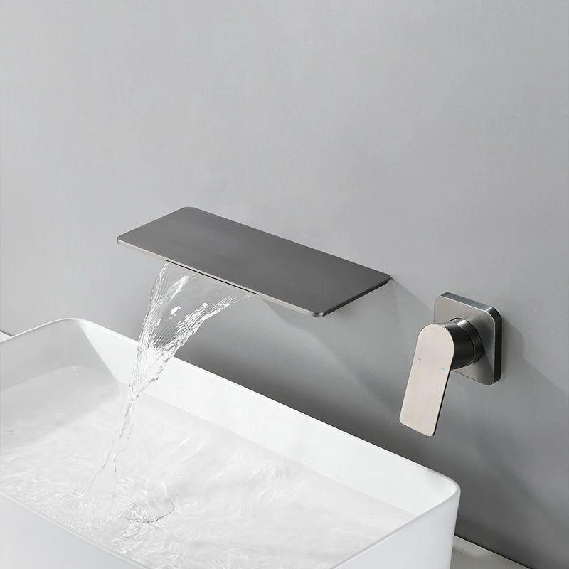 Modern Wall Mounted Bathroom Tap Waterfall Spout Vessel Sink Tap -Bathlova