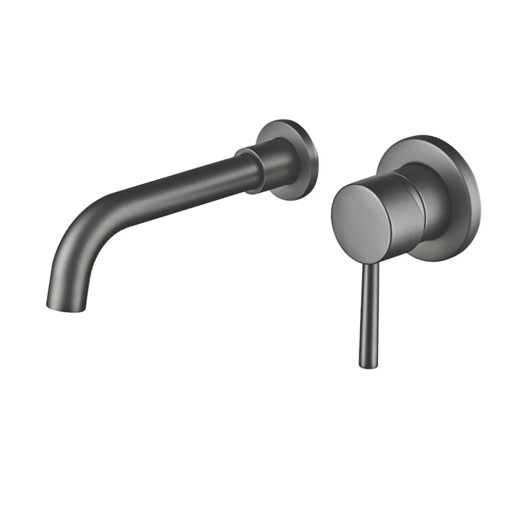 Modern Wall-mounted Black Brass Bathroom Tap With Concealed Design -Bathlova