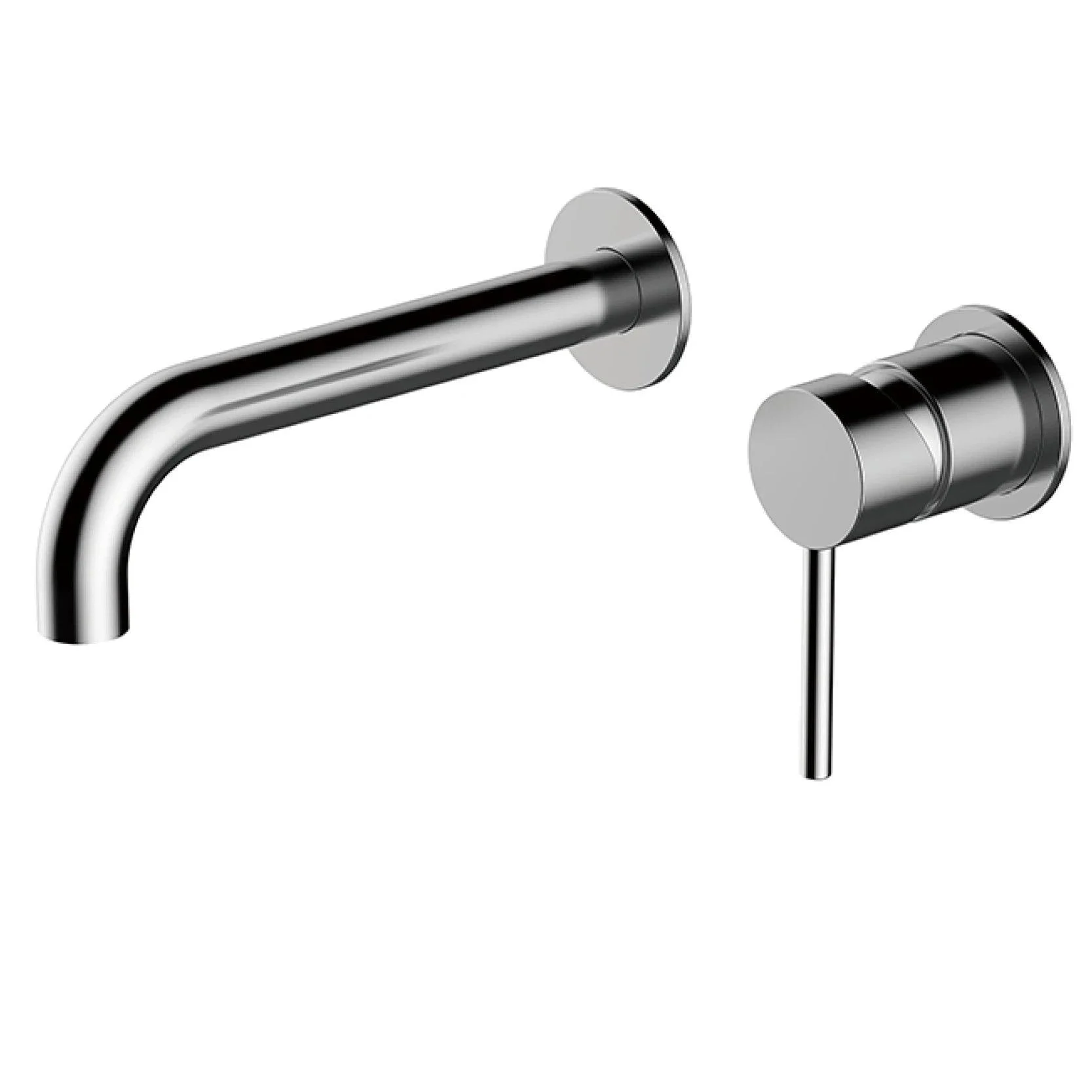 Modern Wall-mounted Black Brass Bathroom Tap With Concealed Design -Bathlova