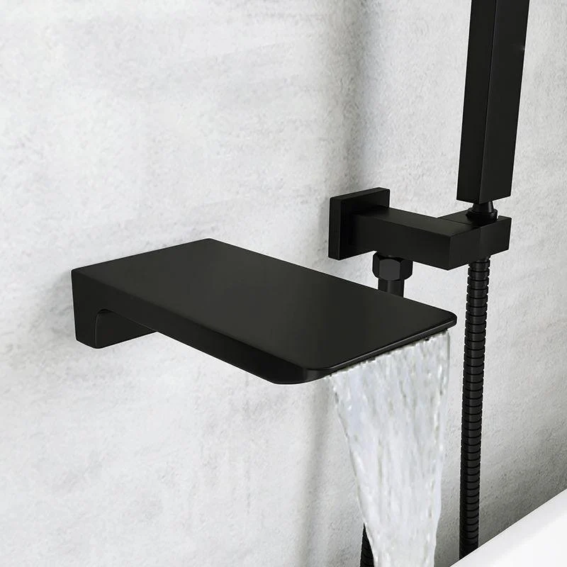 Modern Wall Mounted Metal Tub Filler Single Handle Bathroom Tap -Bathlova