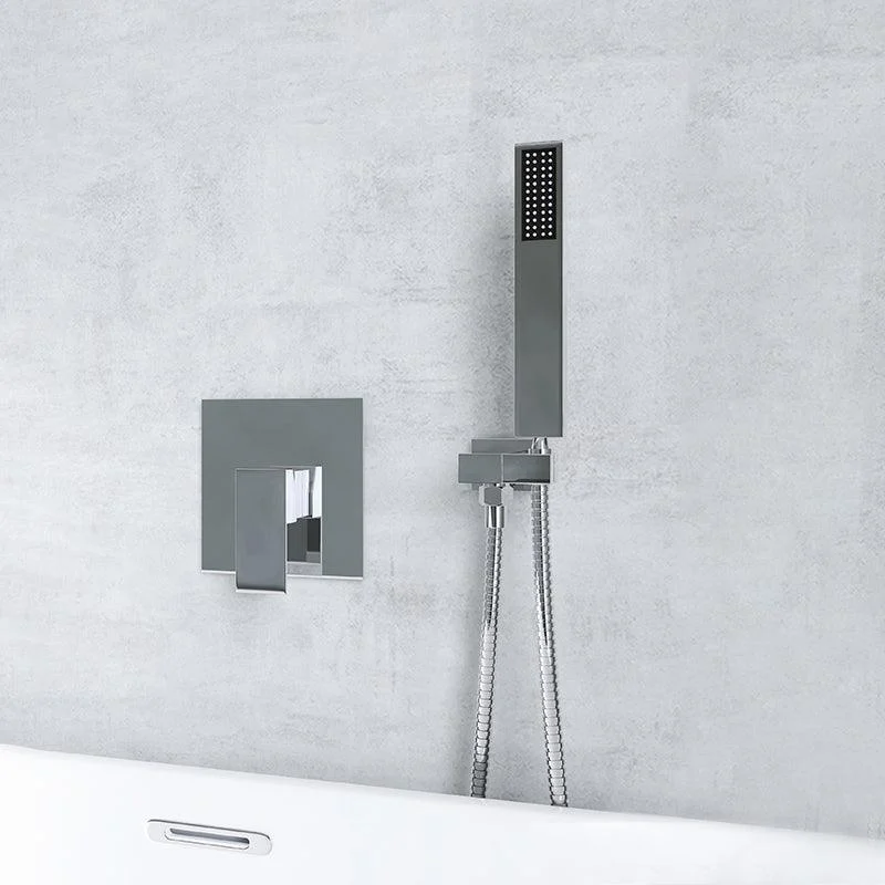 Modern Wall Mounted Metal Tub Filler Single Handle Bathroom Tap -Bathlova