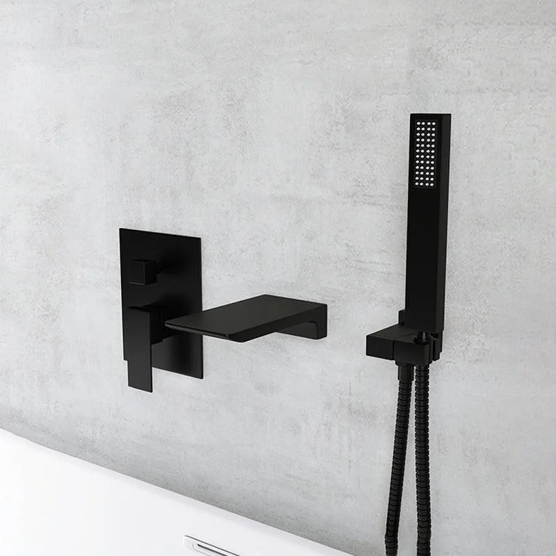 Modern Wall Mounted Metal Tub Filler Single Handle Bathroom Tap -Bathlova