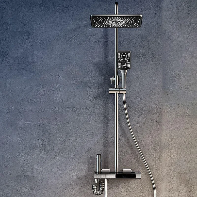 Modern Wall Mounted Shower Combo Slide Bar Included Shower Head Combo -Bathlova