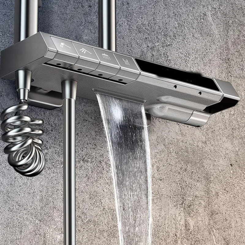 Modern Wall Mounted Shower Combo Slide Bar Included Shower Head Combo -Bathlova