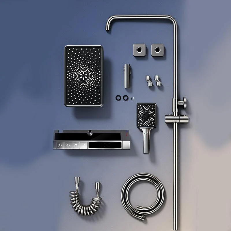 Modern Wall Mounted Shower Combo Slide Bar Included Shower Head Combo -Bathlova