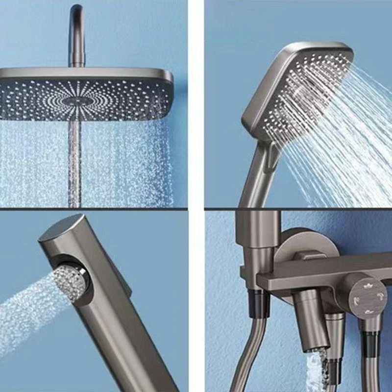 Modern Wall Mounted Shower System Dual Shower Head Shower Set -Bathlova