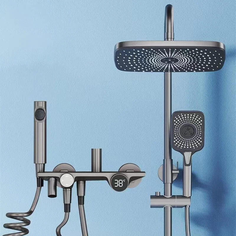 Modern Wall Mounted Shower System Dual Shower Head Shower Set -Bathlova