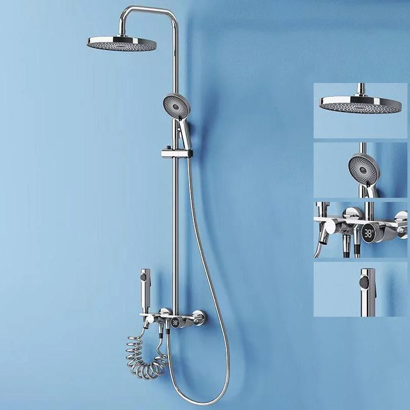 Modern Wall Mounted Shower System Dual Shower Head Shower Set -Bathlova