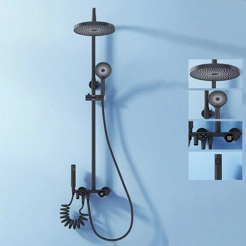 Modern Wall Mounted Shower System Dual Shower Head Shower Set -Bathlova