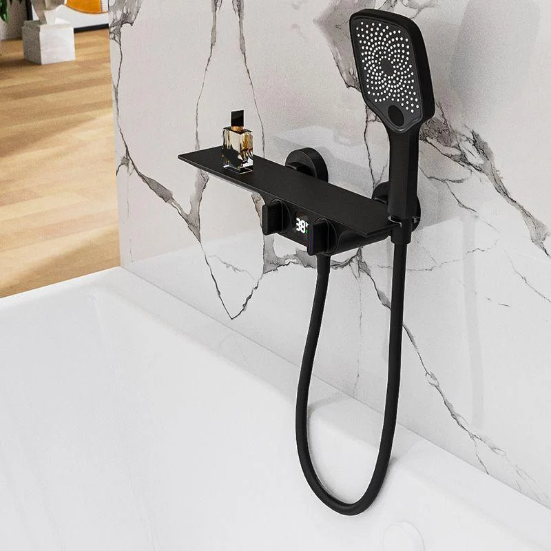 Modern Wall Mounted Tap 2-Handle and 2-Hole Bath Tap Trim -Bathlova