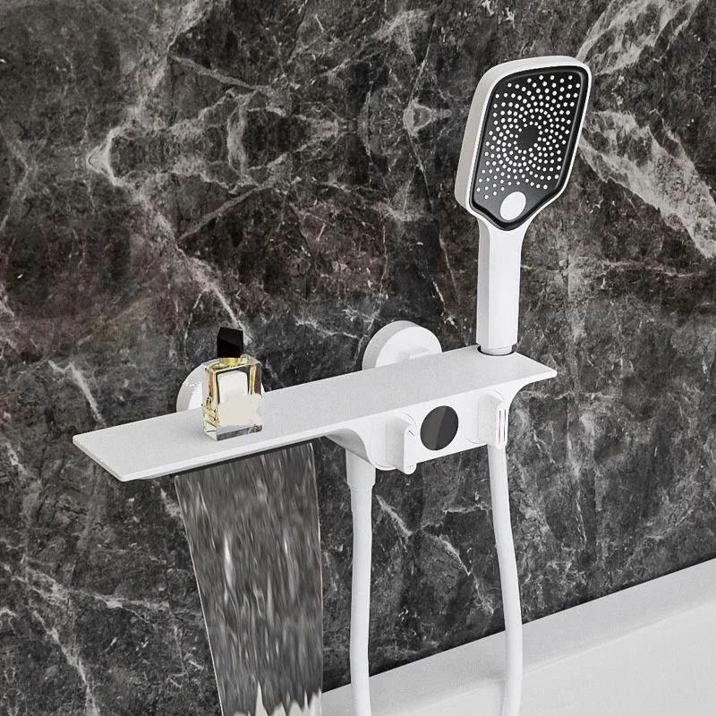 Modern Wall Mounted Tap 2-Handle and 2-Hole Bath Tap Trim -Bathlova