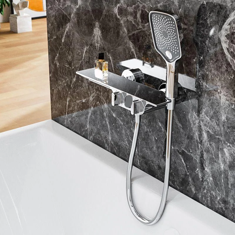 Modern Wall Mounted Tap 2-Handle and 2-Hole Bath Tap Trim -Bathlova