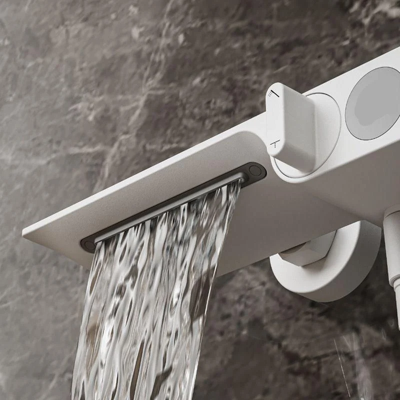 Modern Wall Mounted Tap 2-Handle and 2-Hole Bath Tap Trim -Bathlova