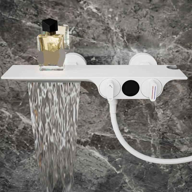 Modern Wall Mounted Tap 2-Handle and 2-Hole Bath Tap Trim -Bathlova