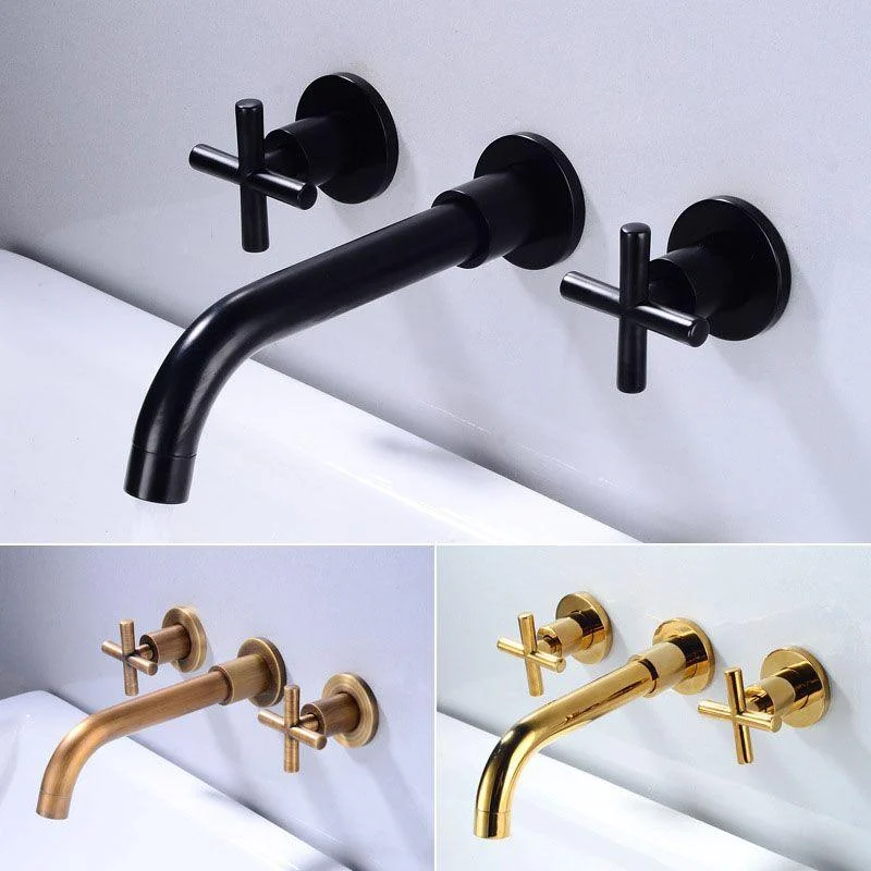 Modern Wall Mounted Tap Bathroom Rotate Handle Bathtub Tap -Bathlova