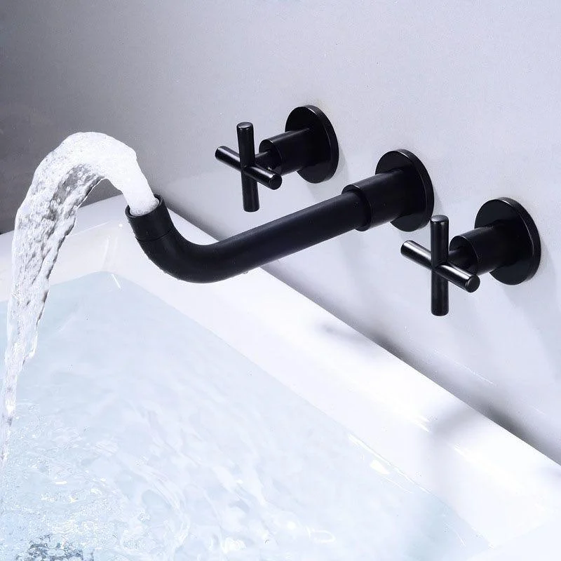 Modern Wall Mounted Tap Bathroom Rotate Handle Bathtub Tap -Bathlova