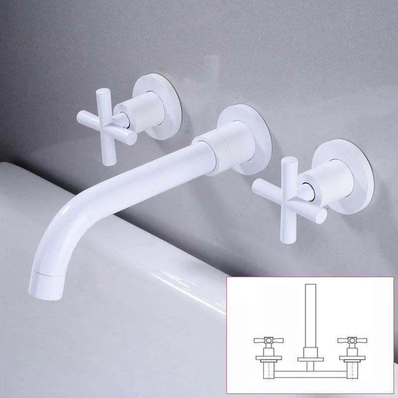 Modern Wall Mounted Tap Bathroom Rotate Handle Bathtub Tap -Bathlova